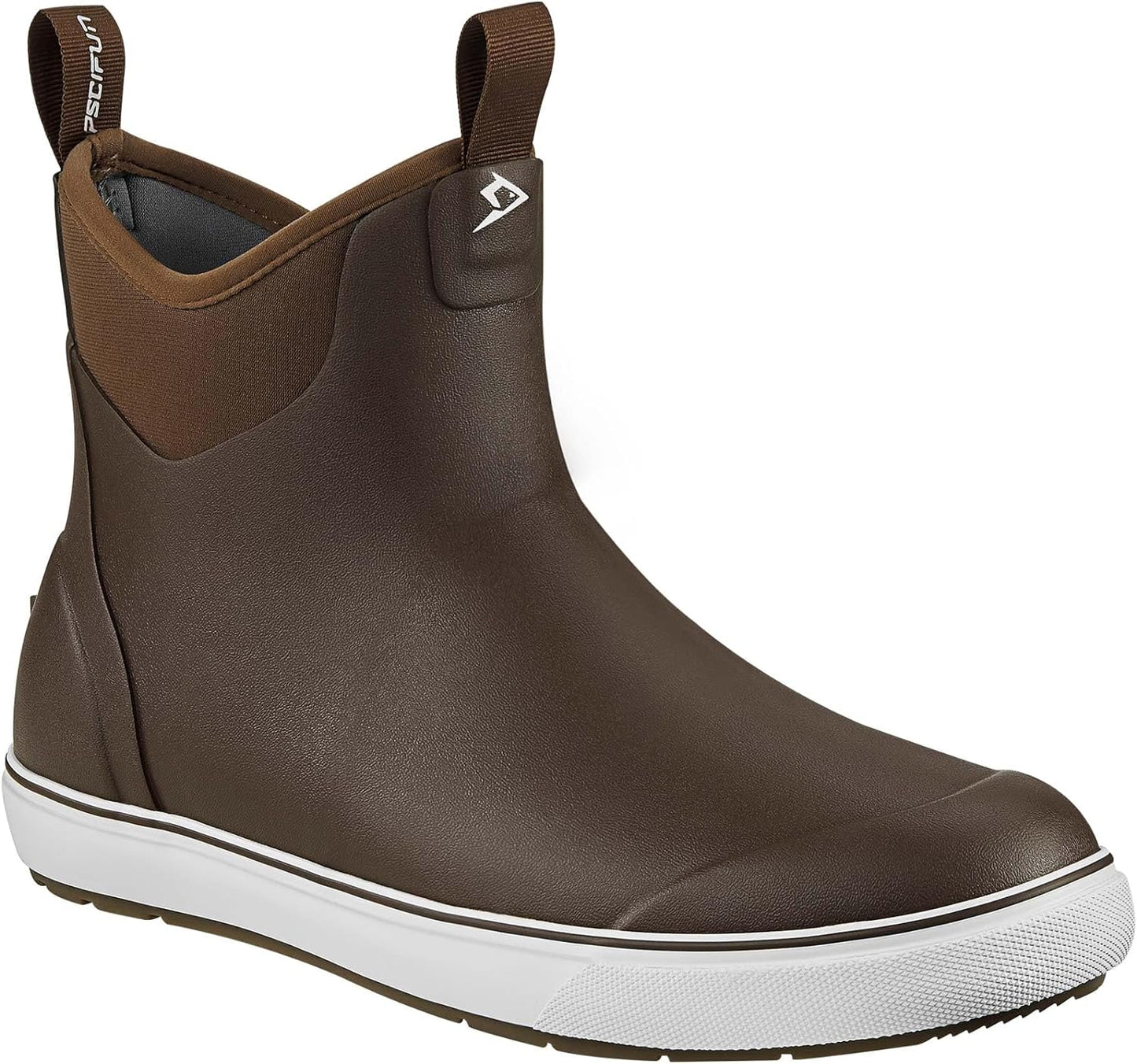 Piscifun Men’ s Deck Boots, Waterproof Fishing Rain Boots, Anti-Slip Rubber Boots with Breathable Neoprene Lining