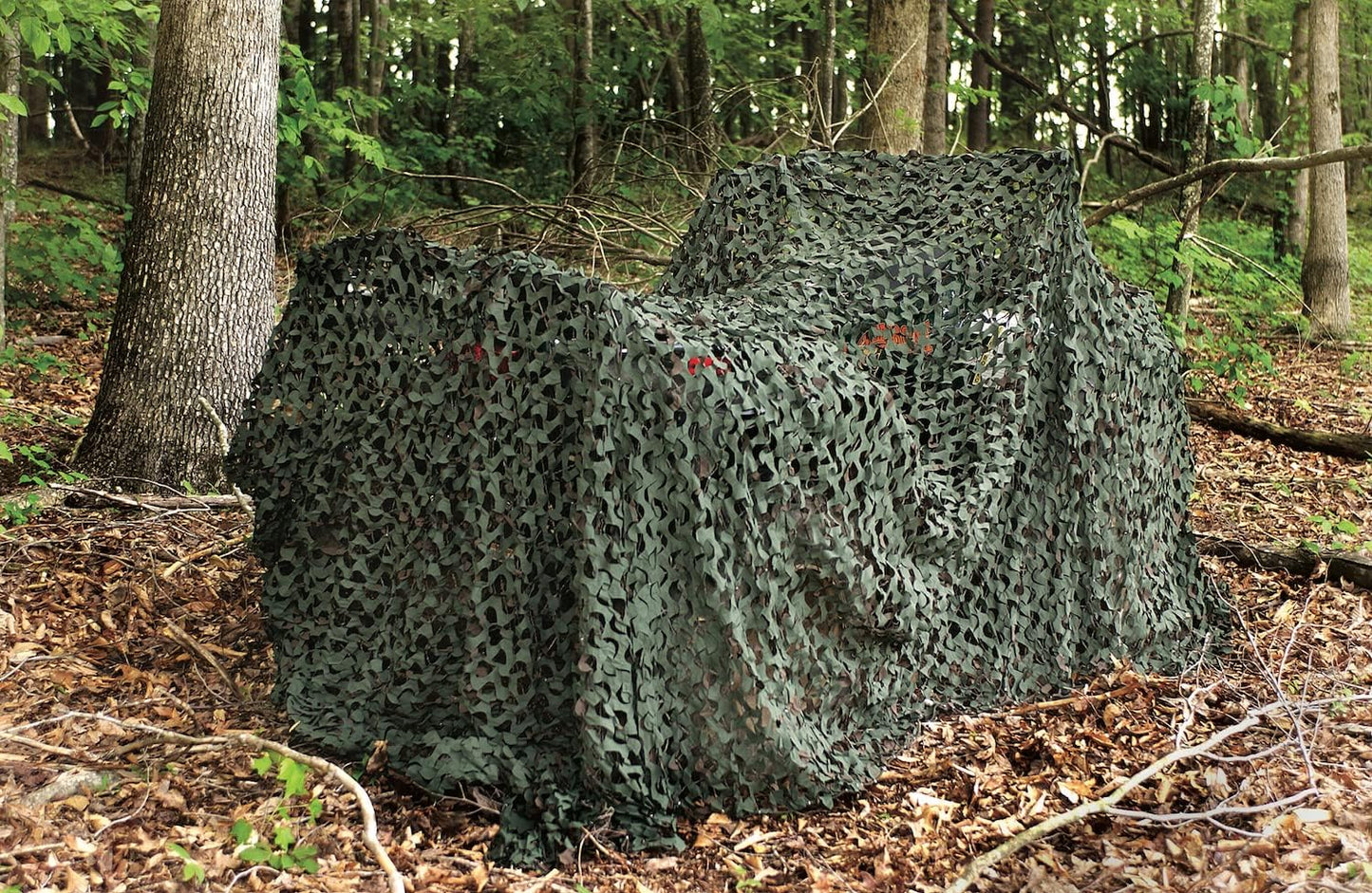 CamoSystems Basic Series Military Spec Camouflage Net with Mesh Netting Attached, Large, 9'10" x 19'8"L, Original Camo - Green/Brown