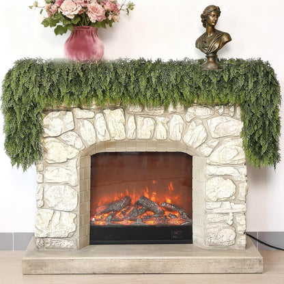 ESTABA 6FT Real Touch Cedar Garland Artificial Green Pine Christmas Decor