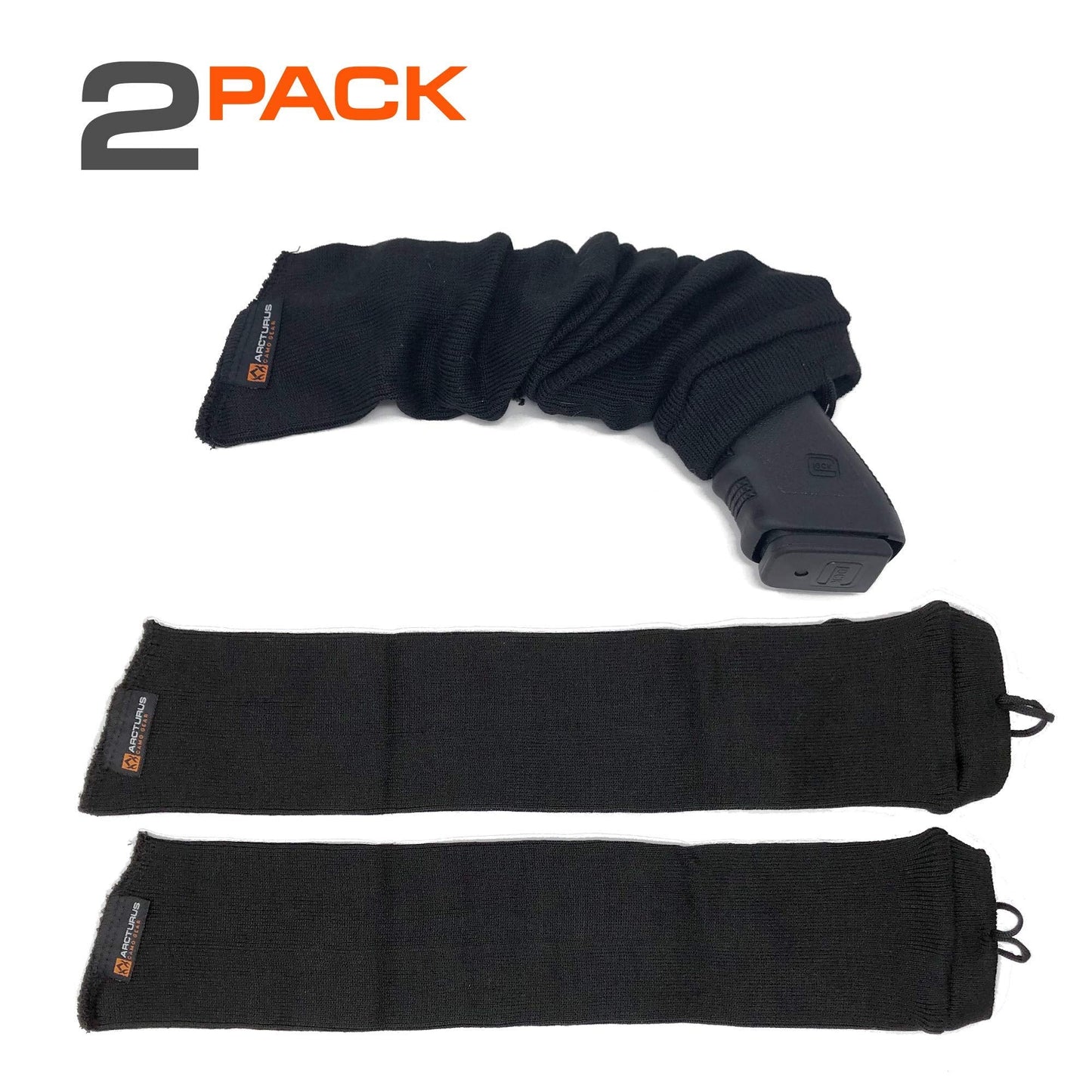 Arcturus Silicone-Treated Handgun Socks - Wide, Flexible Design (3" x 16") Easily Fits Your Pistol or Revolver.