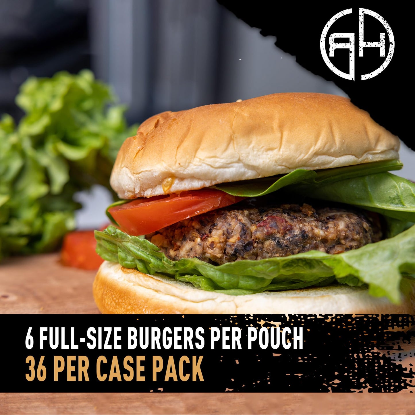 Ready Hour Black Bean Burger Mix Case Pack – 36 Servings (6 Pouches) – Emergency Vegetarian Food, Long Term Storage, Shelf-Stable Veggie Burger, Survival Food Mix