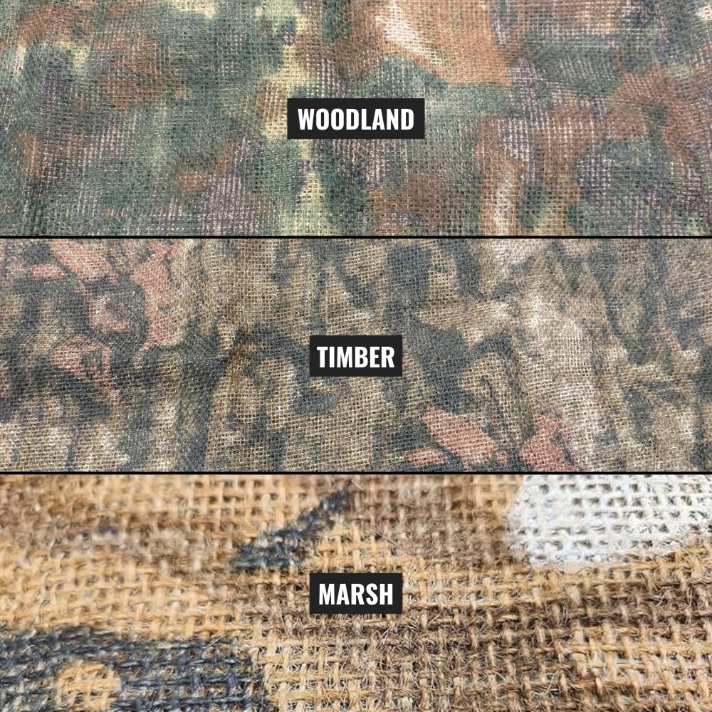 CamoSystems Heavy Duty Burlap Camouflage Hunting Net, 4.5 x 12 FT