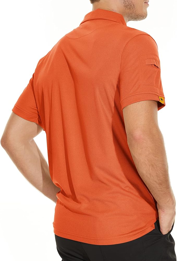 V VALANCH Mens Polo Shirts Short Sleeve Moisture Wicking Golf Polo Athletic Collared Shirt Tennis T-Shirt Tops