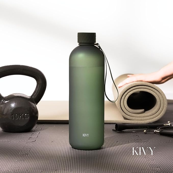 KIVY Slim Water Bottle 50oz [Lightweight & Shatterproof] - Reusable Tritan Water Bottle - Leak Proof Water Bottle for Women & Men - No Spill - Dishwasher Safe
