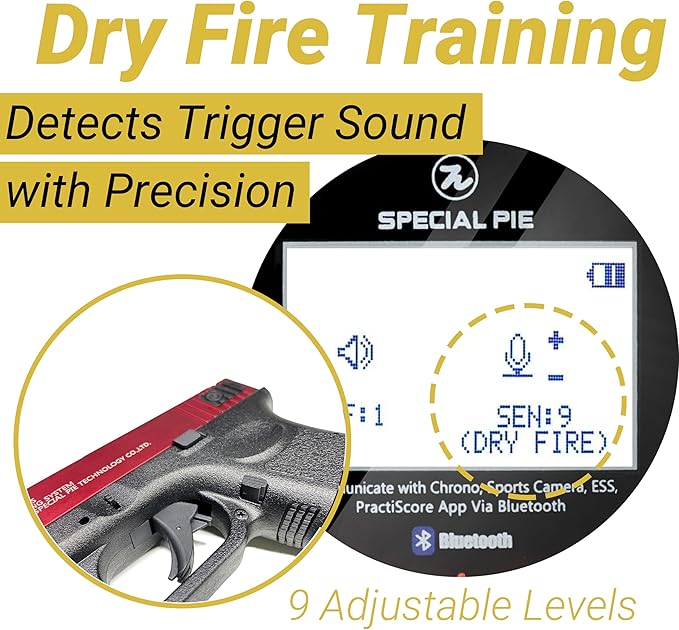 Shot Timer for Shooting - Upgraded Shooting Timer for Training & Dry Fire Practice, Loud Buzzer and Auto-Backlight, Ideal for IPSC, IDPA, USPSA