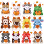 Blueweenly Thanksgiving Mini Plush Toys Pumpkin Maple 12 Pcs 2.76-3.15in