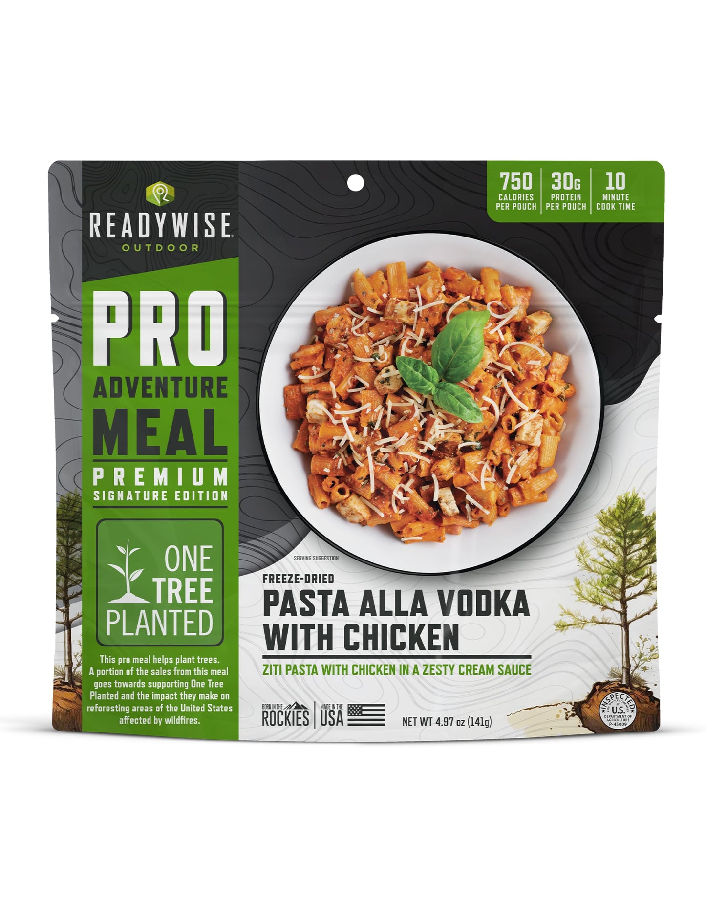 ReadyWise Outdoor Pro Adventure Meal - Country-Style Chicken Pot Pie, 2 Servings, 1 Pouch, 900 Calories, 30g Protein, Freeze Dried Food & Dehydrated Backpacking Camping Meals, up to 5 Year Shelf Life