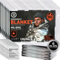 72 HRS Large Emergency Mylar Space Blankets 4-Pack, MIL-SPEC 54″ × 88″ Thermal Survival Foil – Retains 90% Body Heat, Waterproof Reflective Blanket for Camping, Hiking, Marathon, First Aid