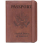 Shvigel US RFID Blocking Passport Holder Travel Case Brown Small