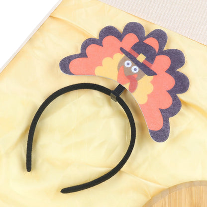 Doneace Thanksgiving Turkey Headband Women Fall Party Costume Hair Accessory