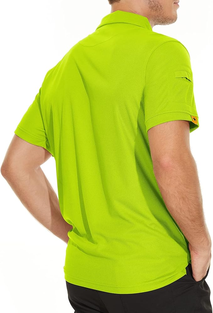 V VALANCH Mens Polo Shirts Short Sleeve Moisture Wicking Golf Polo Athletic Collared Shirt Tennis T-Shirt Tops