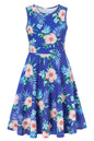 Ahegao Hawaiian Flower Girls Dress Lace 3D Flower Blue Pink Green Size 10