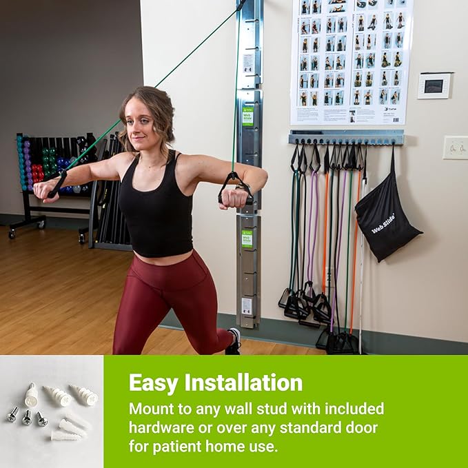 3-Pack Basics Rail System with Storage Rack, Stainless Steel - Perfect for Dynamic Warm-ups, CrossFit, Stretching, and Strength Building - Physical Rehab Equipment for Clinic, Home, or Gym