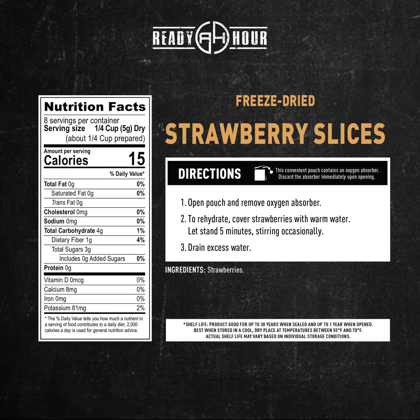 Ready Hour Freeze-Dried Corn Case Pack – Emergency Food, Long-Term Storage, Bulk Vegetables, Shelf-Stable Survival Supplies, Prepper Pantry Essential– 48 Servings (6 Pouches)