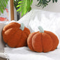 Queekay 2 Pc Pumpkin Plush Pillow 11x9.5in Brown Fall Thanksgiving Decor
