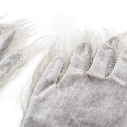 Halloween Costume Accessory Furry Gloves