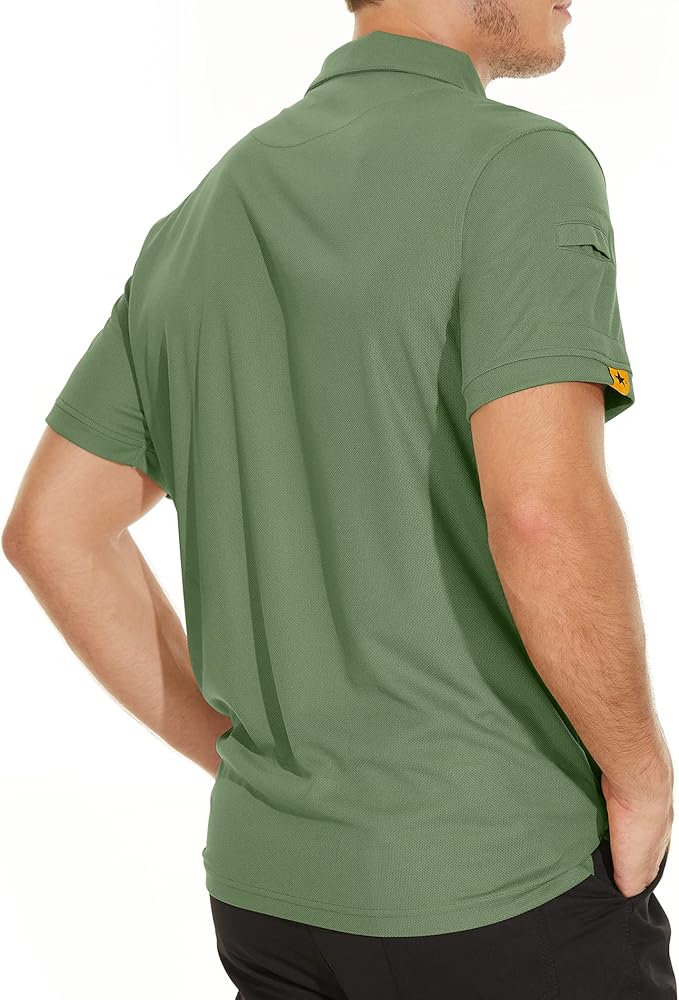 V VALANCH Mens Polo Shirts Short Sleeve Moisture Wicking Golf Polo Athletic Collared Shirt Tennis T-Shirt Tops