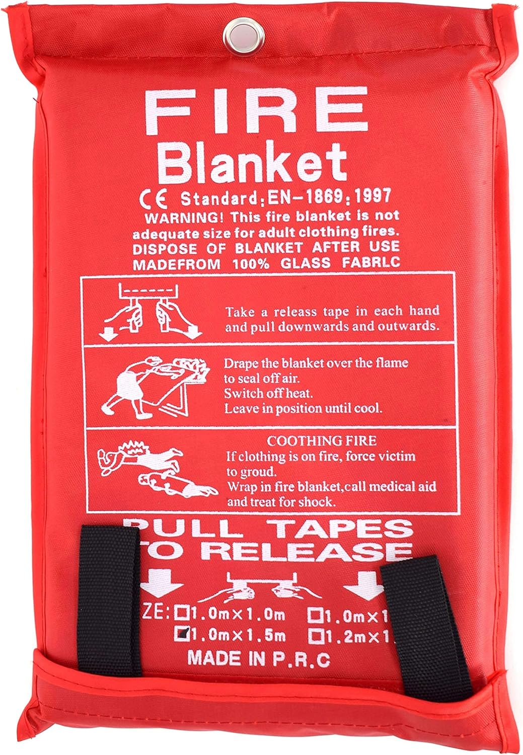 Parcil Distribution Wildfire Safety Kit - PD-101 Full Face Smoke Respirator & Fire Extinguisher Blanket Set - Home & Emergency Use - 2 P-A-3 Activated Carbon Filters