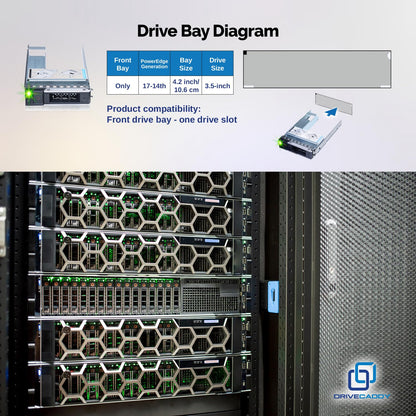 DRIVECADDY 3-Pack 3.5" Hard Drive Caddy 2.5" to 3.5" Adapter Dell Servers