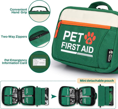 RHINO RESCUE Bundle - Pet First Aid Kit+ First Aid Kit for Home