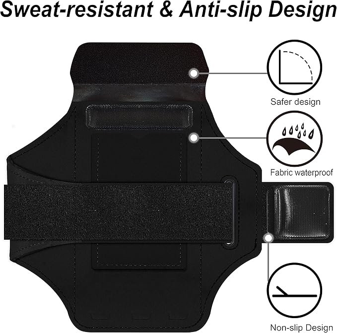 Armband for Samsung Galaxy S24 Ultra/S23 Ultra/S22 Ultra/S21 Ultra/S20 Ultra/S24+/S23+/S22+/S21+/S20+/S10+/S9+/S8+, with Zipper Pocket for for Galaxy Buds and Car Key(Purple)