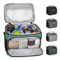 BAVGRED Lunch Box for Men Women,Reusable Large Double Deck Tactical Insulated Lunch Bag with Adjustable Shoulder Strap,Leakproof Tote Cooler Bag for Work Adults Picnic Beach Office-Green,12 Cans