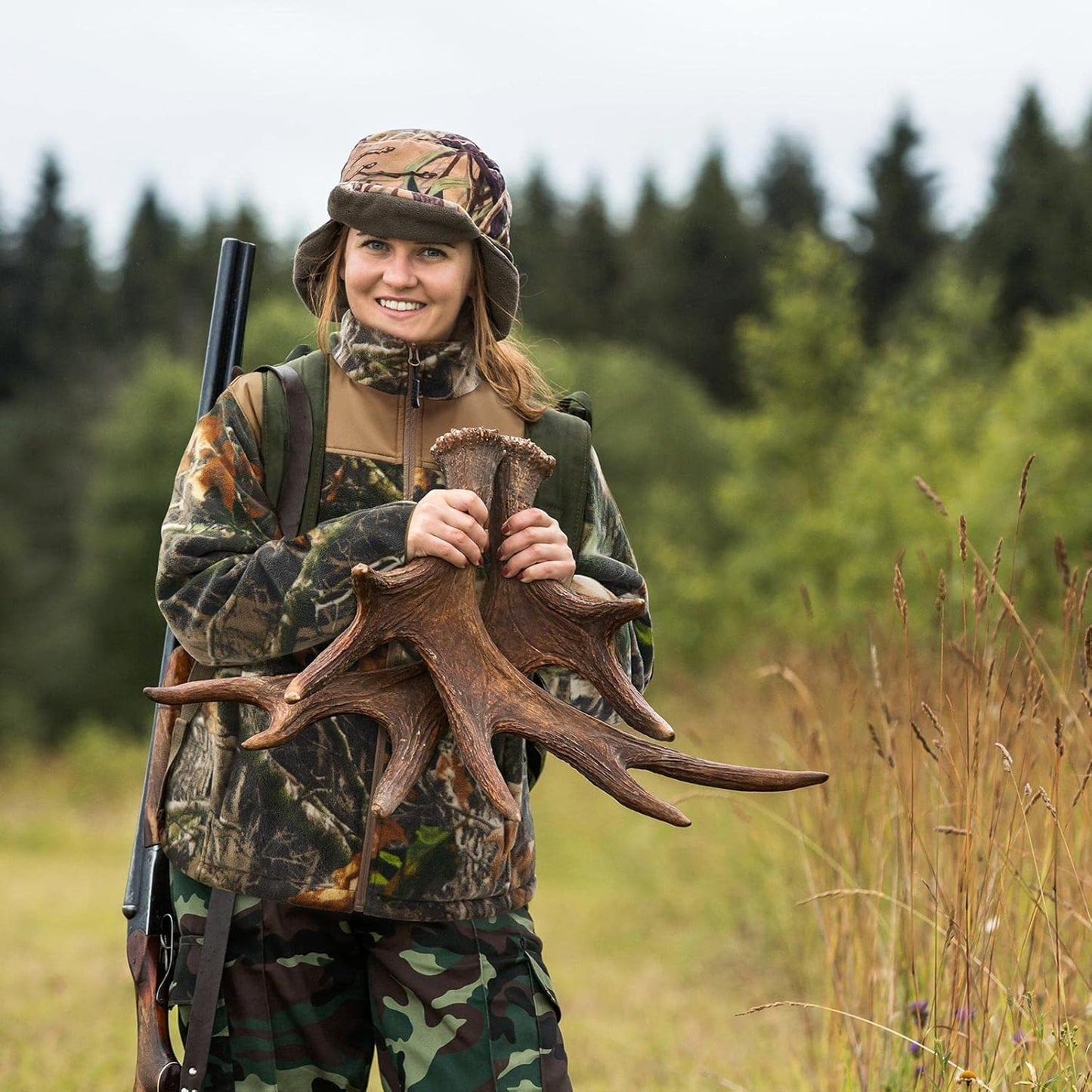 TIDEWE Women’s Heated Jacket Fleece with Battery Pack, Rechargeable Coat for Hunting (Black, Camo, Size S-XXL)