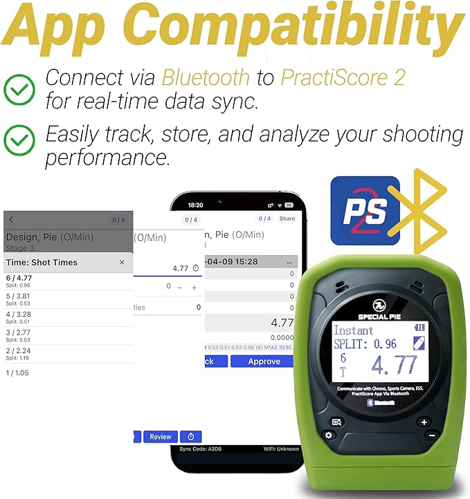 Shot Timer for Shooting - Upgraded Shooting Timer for Training & Dry Fire Practice, Loud Buzzer and Auto-Backlight, Ideal for IPSC, IDPA, USPSA
