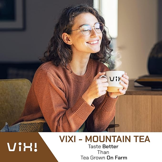 VIXI Green Tea Bags, 150 Counts, Vietnam's Mountain Tea, Caffeinated, Tagless, Balanced Taste, 100% Natural from Ancient Tea Tree, Perfect for Hot and Cold Brew