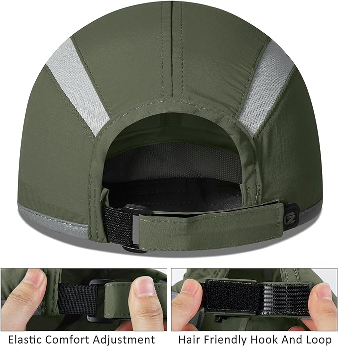 GADIEMKENSD Reflective Folding Outdoor Hat Unstructured Design UPF 50+ Sun Protection Sport Hats for Womens and Mens