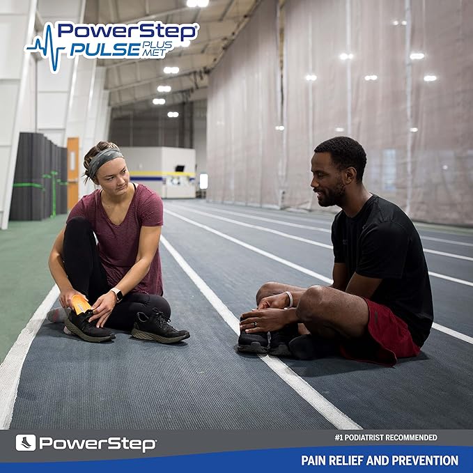 PowerStep Pulse Plus Met - Ball of Foot Pain Relief Shoe Insoles - Running Shoe Orthotics for Metatarsal Foot Pain, and Morton's Neuroma Relief - Made in The USA (M 10-10.5, F 12-12.5)