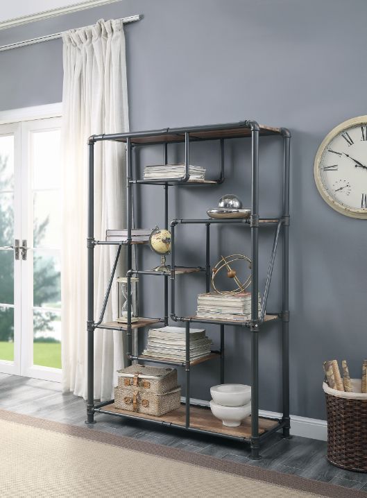 Brantley - shelf - Antique Oak & Sandy Gray