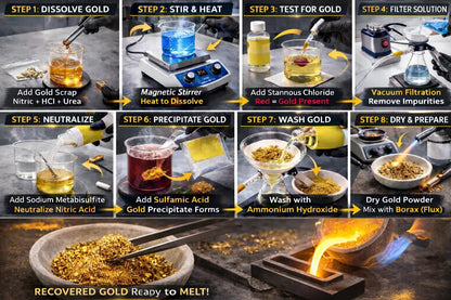 Complete Gold Recovery & Refining System – Beginner Chemical Refining Kit