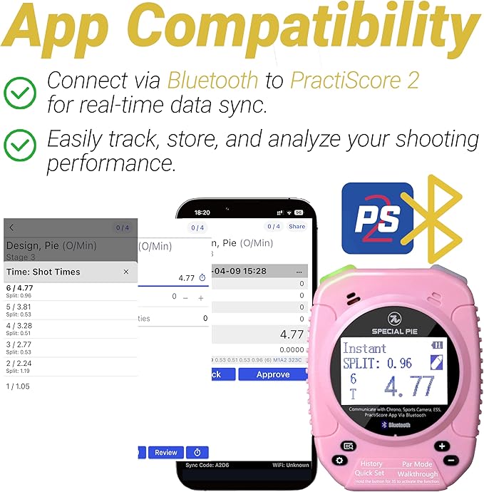 Shot Timer for Shooting - Upgraded Shooting Timer for Training & Dry Fire Practice, Loud Buzzer and Auto-Backlight, Ideal for IPSC, IDPA, USPSA