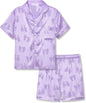 Girls Satin Pajama Set - Silky Button Down PJ with Shorts Size 6-16