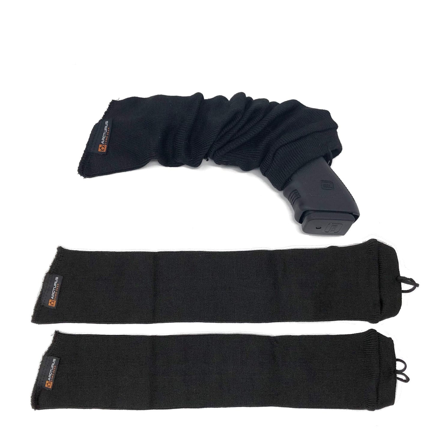 Arcturus Silicone-Treated Handgun Socks - Wide, Flexible Design (3" x 16") Easily Fits Your Pistol or Revolver.