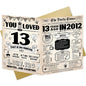ZUDBBDSD 13th Birthday Card Boys Girls Party Decorations Retro Variety Pack