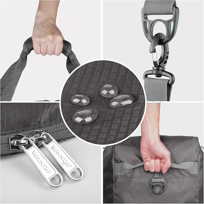 WANDF Foldable Travel Duffel Bag 60-120L Duffle Carry on for Women and Men