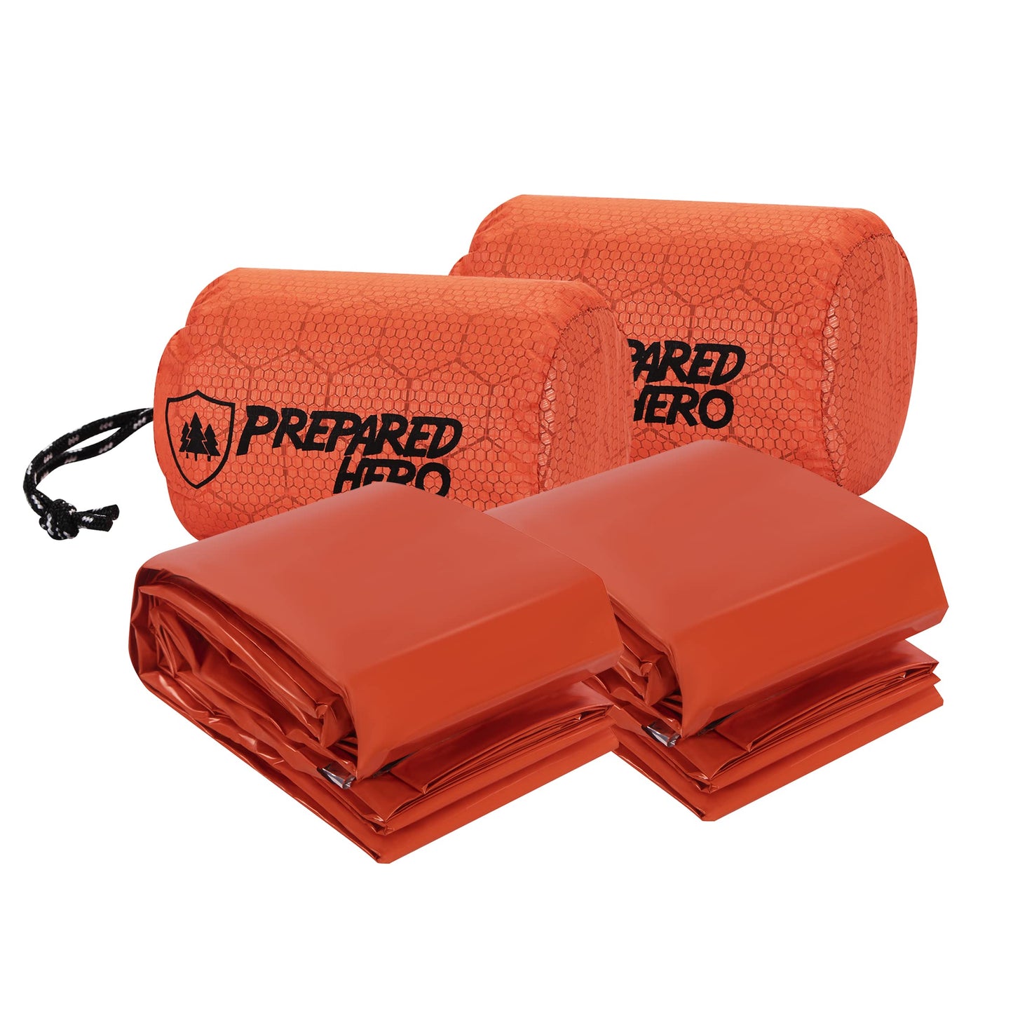 Prepared Hero Survival Bag - Emergency Sleeping Bag, Thermal Bivy Sack for Camping, Hiking, Outdoor. Lightweight, Portable, Survival Shelter.