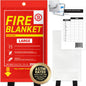 72 HRS Large Emergency Fire Blanket 47"×47" – Fiberglass Fire Safety Tool for Home, Kitchen, Camping, Survival | Extinguisher Alternative for Grill, Welding, Fire Pit