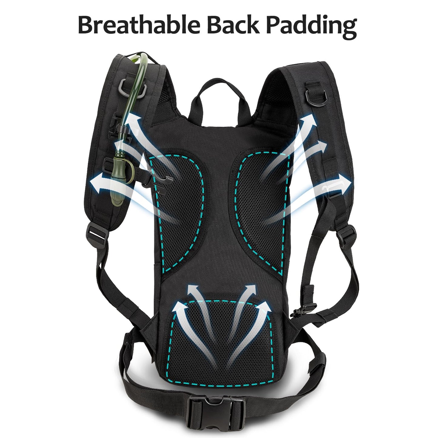 Hydration Backpack Tactical with 3L TPU Water Bladder: Hiking MOLLE Military Day Bag for Hunting for Men Women