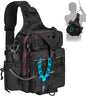 Piscifun Fishing Backpack with Rod Holder, Lightweight Sling Bag Storge Gear and Equipment
