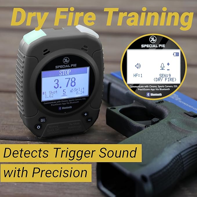 Shot Timer for Shooting - Upgraded Shooting Timer for Training & Dry Fire Practice, Loud Buzzer and Auto-Backlight, Ideal for IPSC, IDPA, USPSA