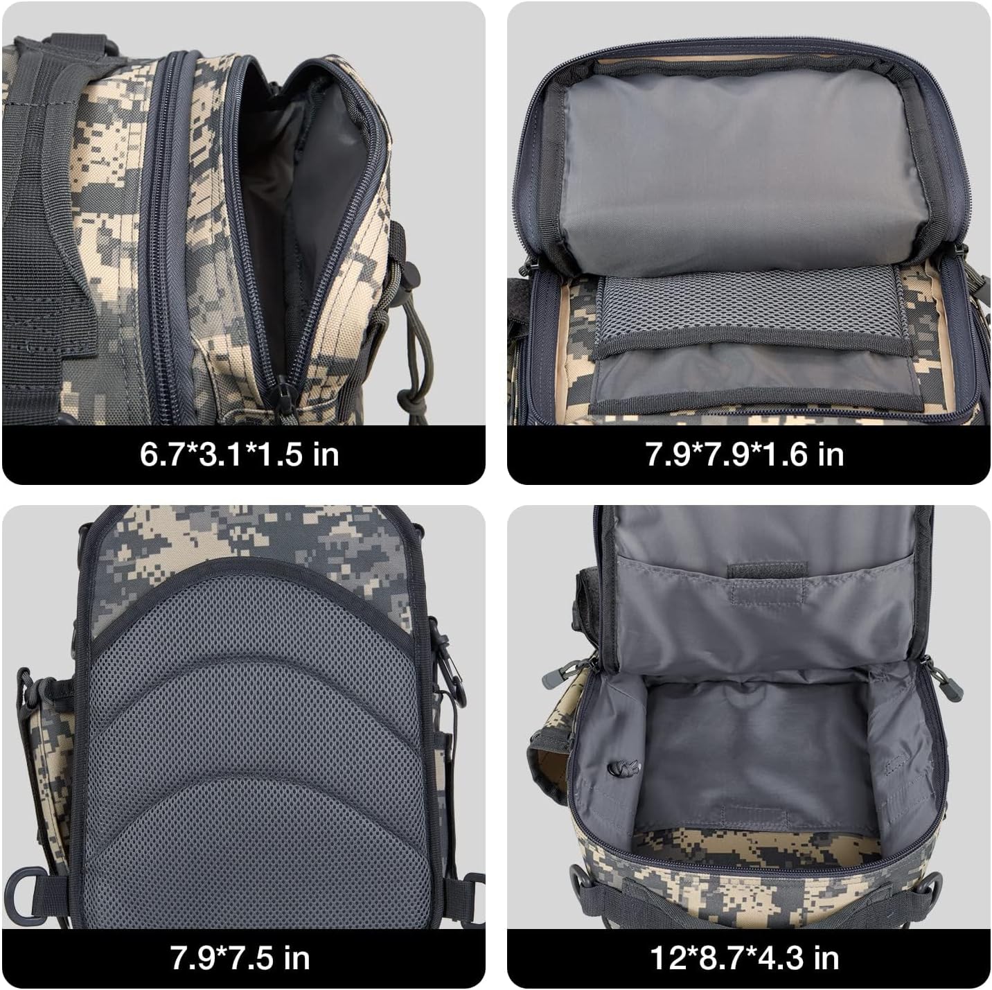Piscifun Fishing Backpack with Rod Holder, Lightweight Sling Bag Storge Gear and Equipment