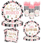 JOYHAPISTAR First Rodeo Birthday Party Supplies Set 120PCS Pink Rustic