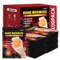 Hand Warmers Disposable - Up to 10 Hours of Heat - Super Long Lasting Air Activated Warmers, All Natural, Portable for Body, Hands & Toes - Odorless Hot Warmer Heater for Sport (10/100/200 Pack)
