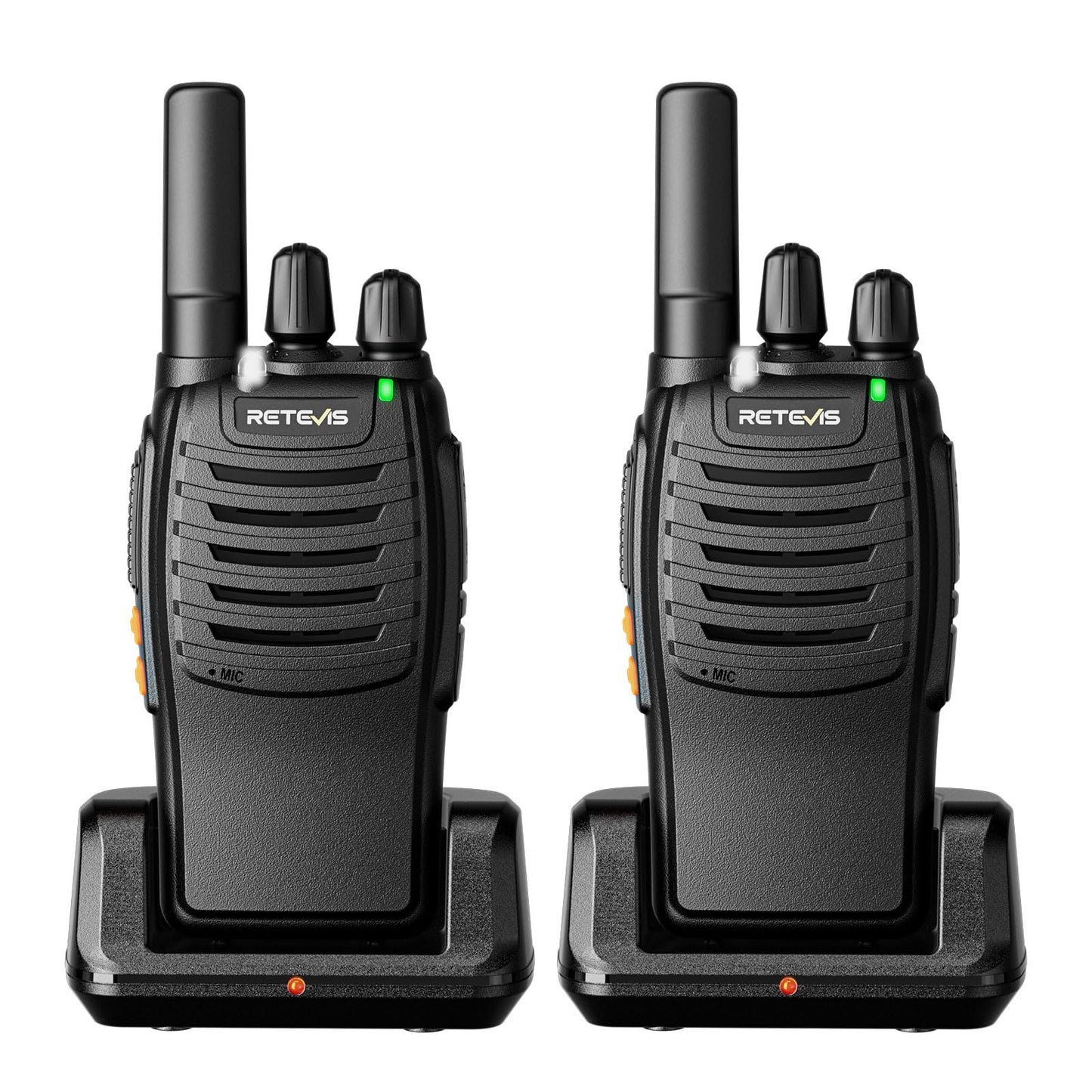Retevis H-777 Rechargeable Walkie Talkies, Mini 2 Way Radios Long Range, Small Walky Talky, Portable FRS Two Way Radios with LED Flashlight(Black, 2 Pack)