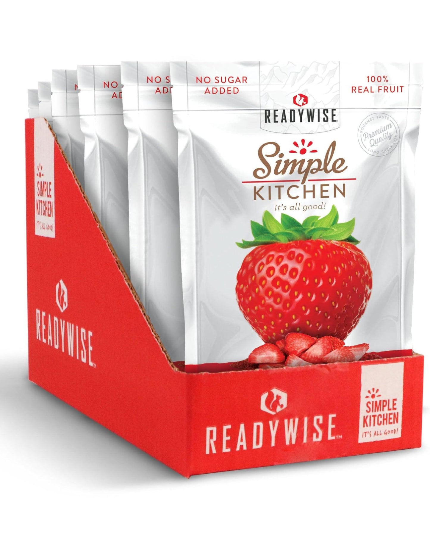 READYWISE - Simple Kitchen, Freeze-Dried Peaches, 1.16 oz, Pack of 6, Vegetarian, Gluten Free, Snacks, Peaches, Dried Fruit, Pre Workout, Healthy Snacks, Camping, Backpacking, Survival Food