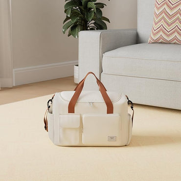 FIORETTO Women's Gym Duffle Bag with Shoes Compartment, 37L Capacity, Ideal for Travel, Gym, Sports, Duffel, Weekender