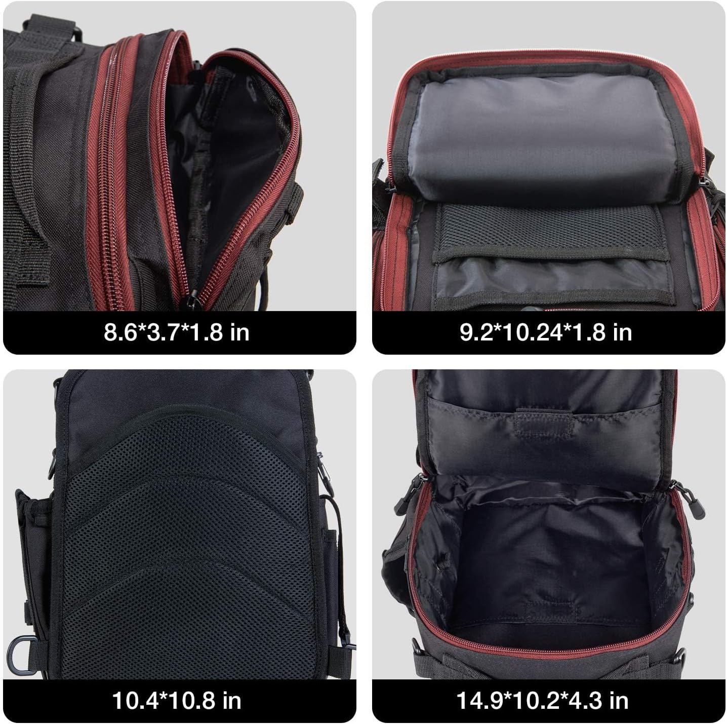Piscifun Fishing Backpack with Rod Holder, Lightweight Sling Bag Storge Gear and Equipment